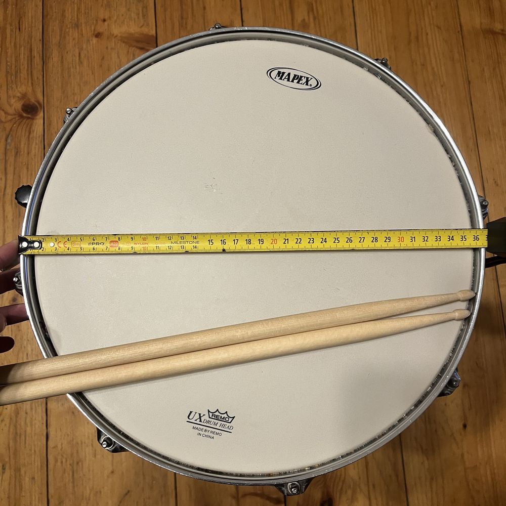 werbel mapex remo ux drum head 36 cm ze stojakiem i pałkami