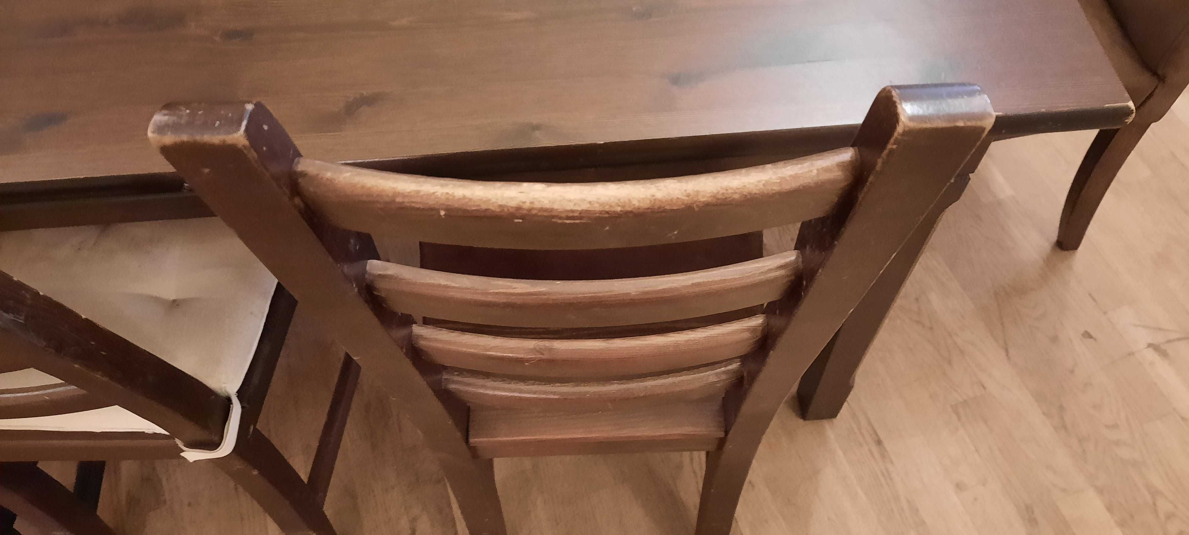 Stół Ikea drewniany sosnowy plus 8 krzeseł