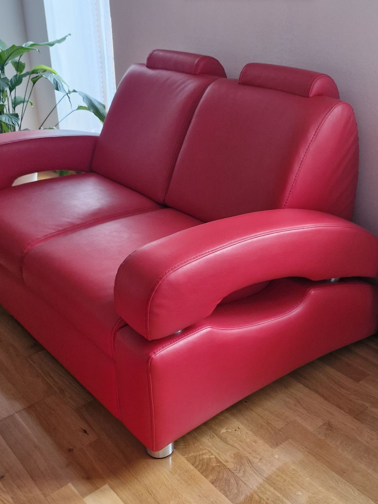 ZESTAW, KOMPLET  tapczan, kanapa, sofa, czerwone