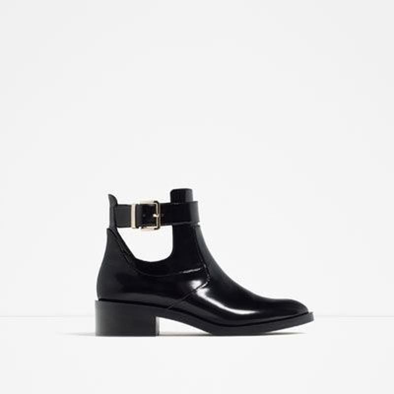 Круті лаковані черевики, казаки ботильйони zara