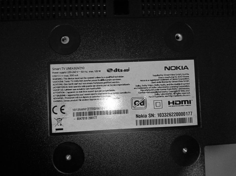 43" 4К Dolby Vision телевизор Nokia Smart TV 4300A, Австрия