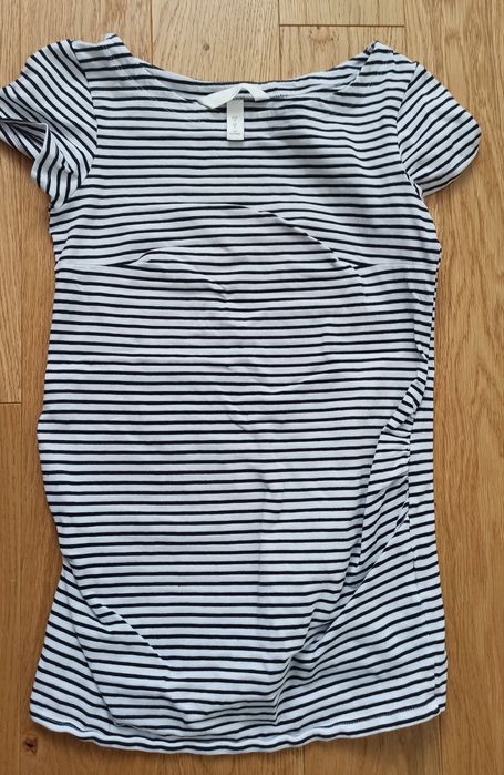 Bluzka tshirt ciążowy w paski HM rozmiar S
