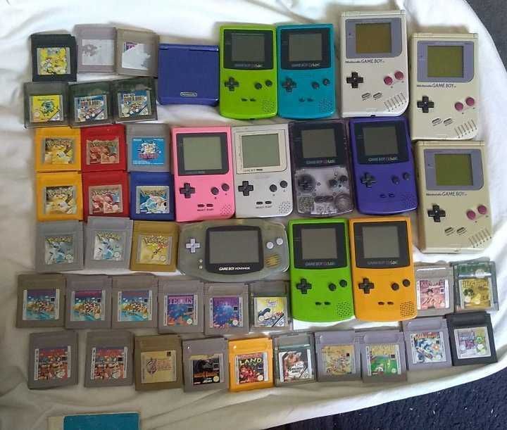 zestaw konsole gameboy color advance gry pokemon mortal kombat mario
