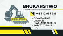 Kompleksowe usługi brukarskie minikoparka transport