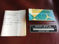 Mercedes w111/ w108 placa original
