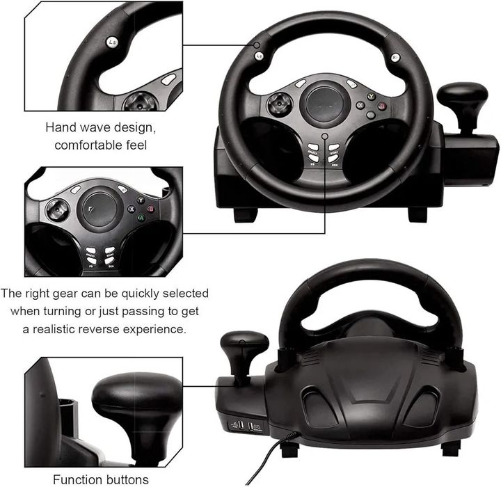 DOYO Kierownica Gamingowa, 270 stopni