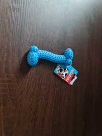 Zabawka dla psa gumowa kość niebieska  10cm 48tknzw