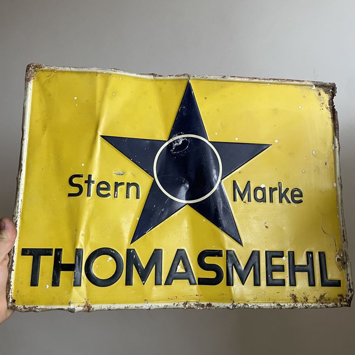 Stary szyld sklepowy przedwojenny  thomasmehl stern marke