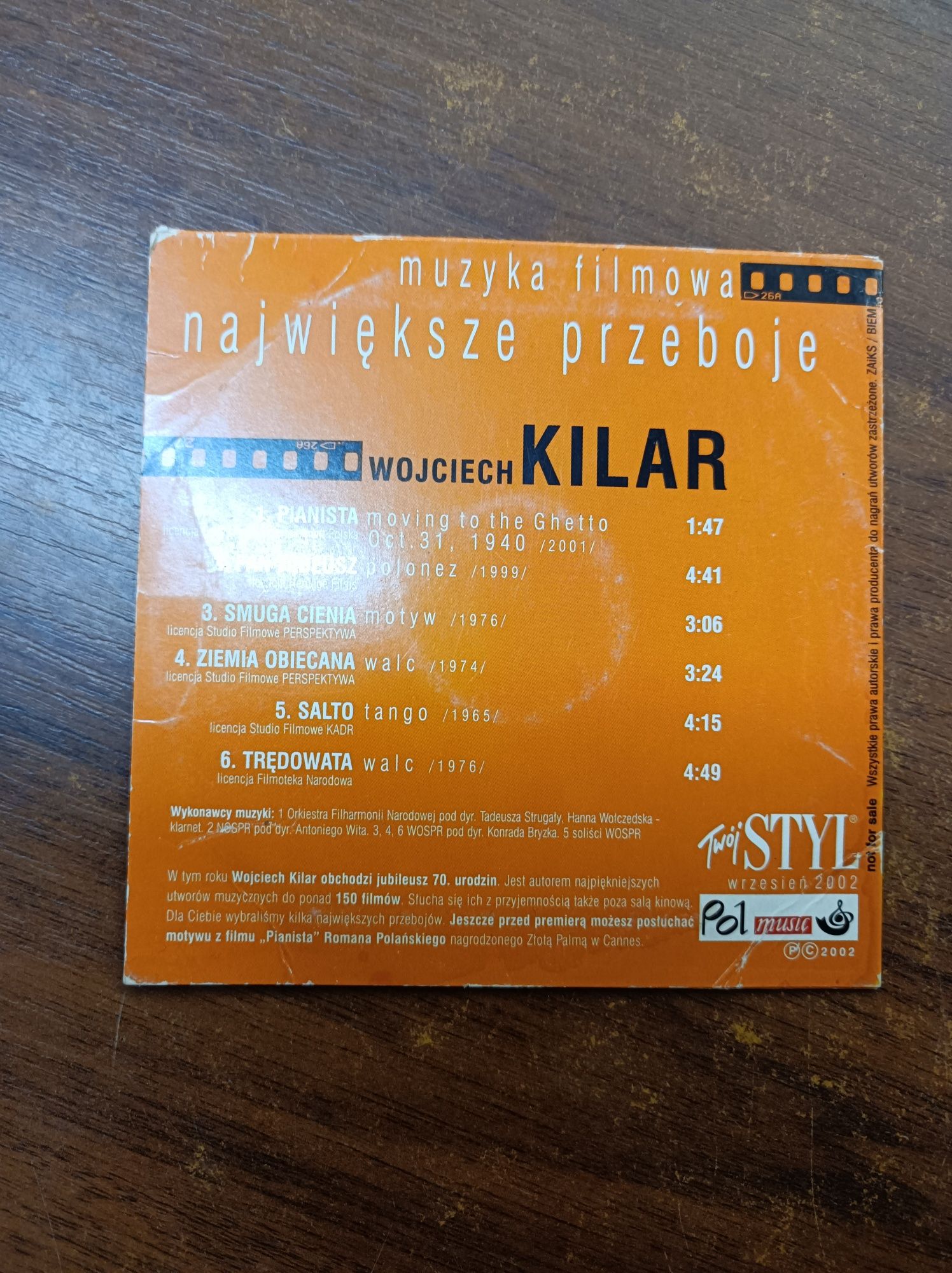 Płyta CD muzyka filmowa