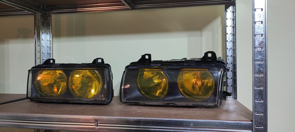 BMW E36 Lampy ZKW Yellow Żółte NOWE Szkła Regeneracja Reflektory super