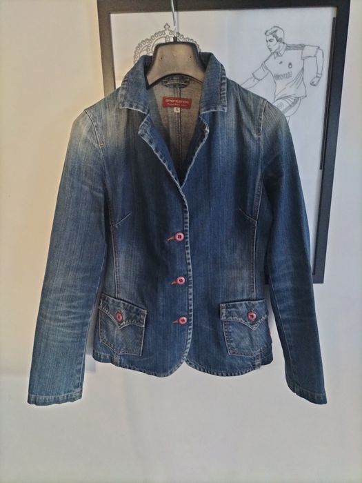 Granatowa niebieska marynarka jeans dżinsowa kurtka Americanos damska