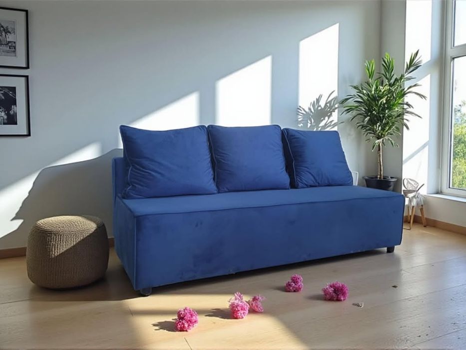 Kanapa rozkładana sofa 3-osobowa z pojemnikiem funkcja spania