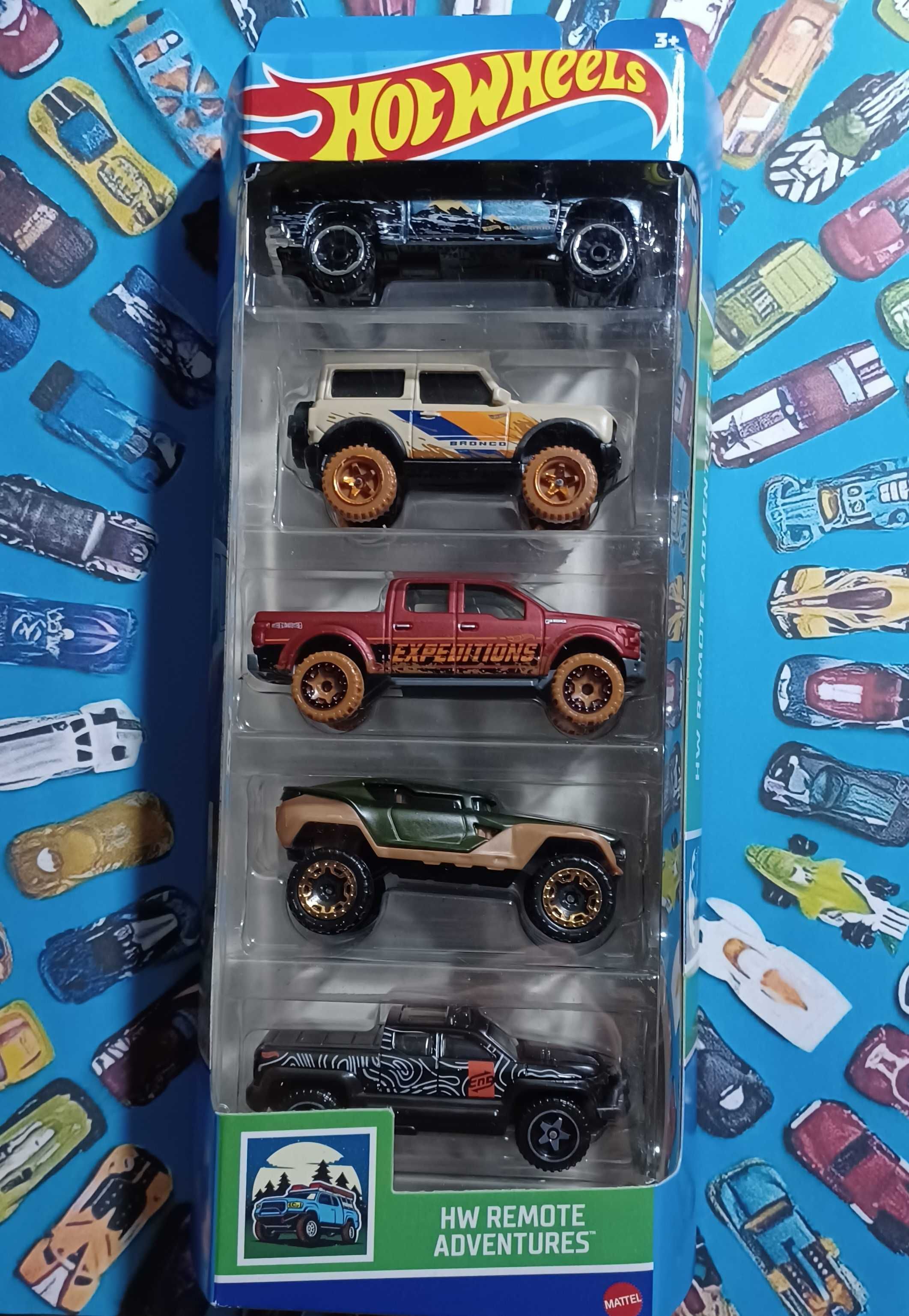 Hot Wheels 5 pak Seria HW Remote Adventures Nowe Ford F-150 / Bronco