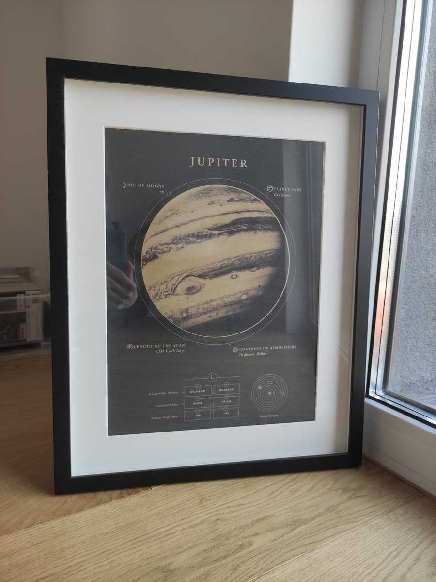 Plakat A3 astronomiczny planeta jowisz astral