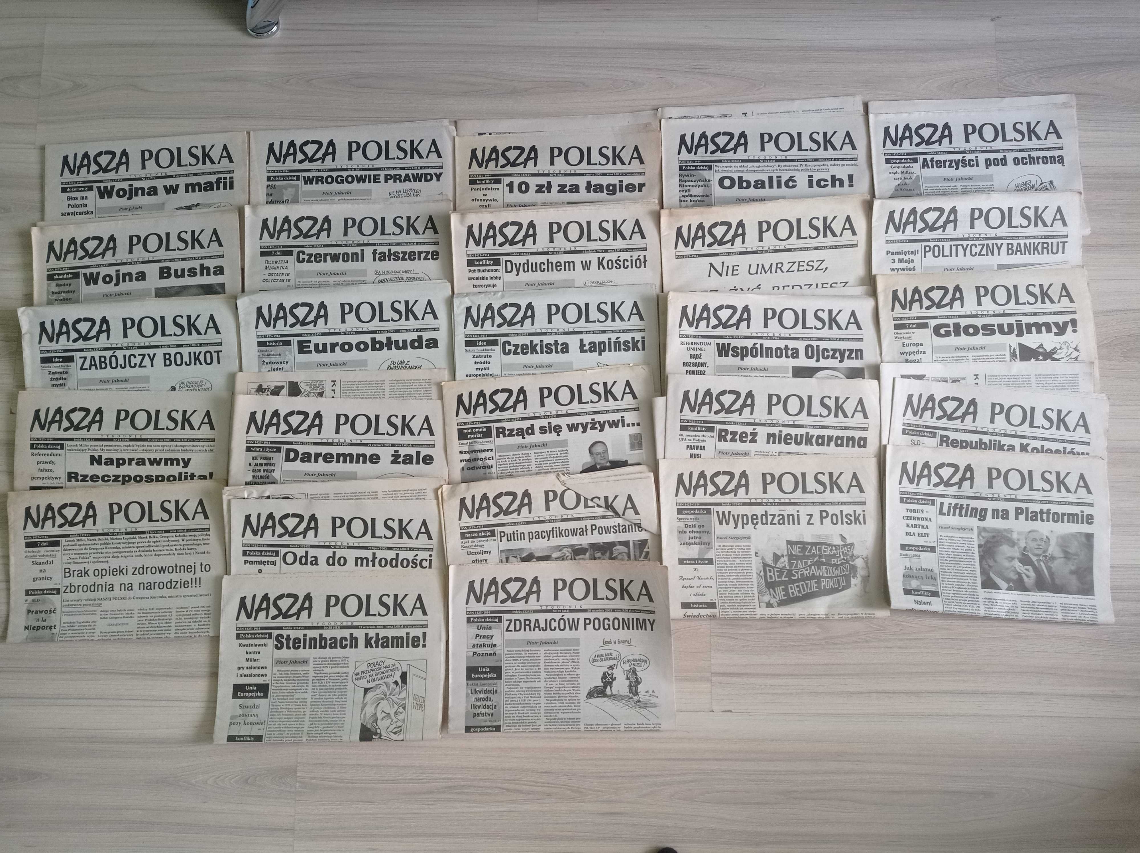 Nasza Polska 2003, zestaw gazet