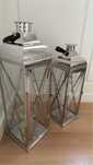 Lampiony srebrne glamour 2 szt