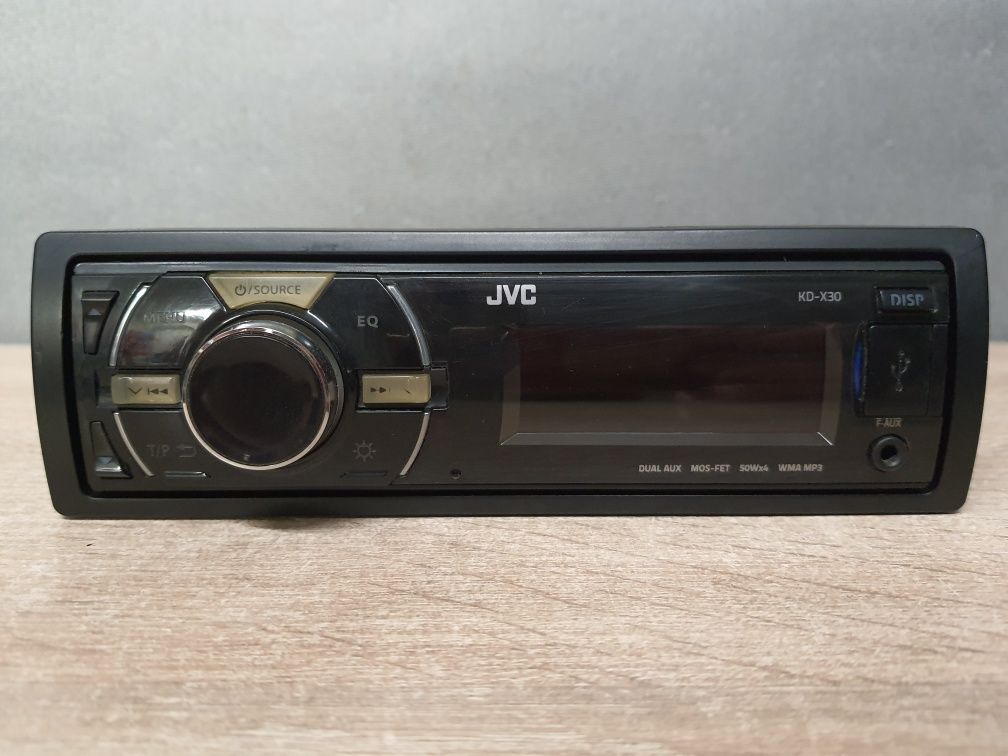 Radio samochodowe JVC KD-X30 MP3, 2x AUX, USB, RDS, RCA na wzmak 4x50W