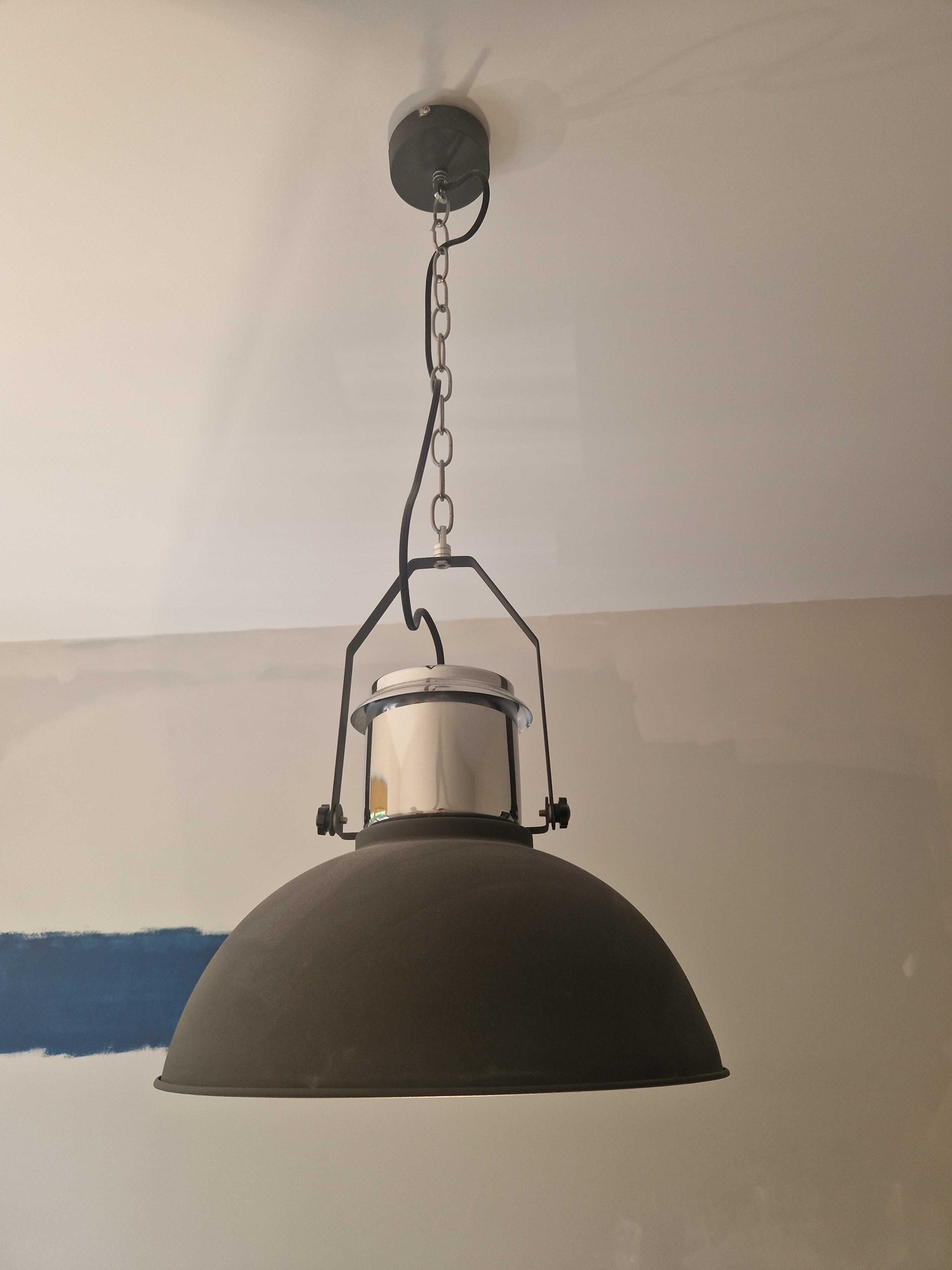 Lampa wisząca Ted czarno- srebrna E27 Inspire