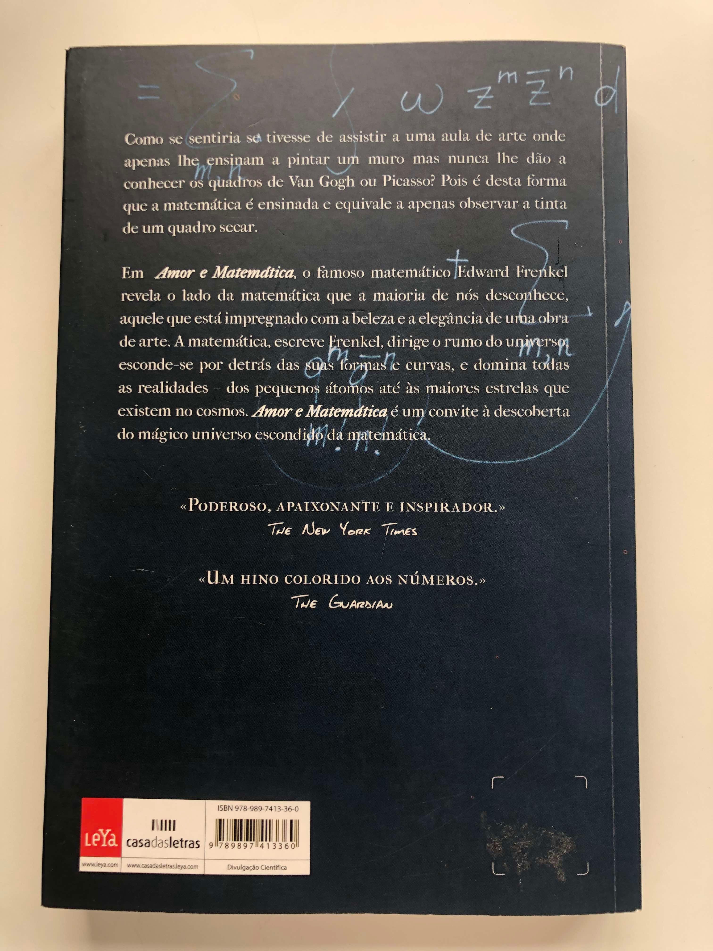 Livro "Amor e Matemática" de Edward Frenkel (Portes Incluídos)