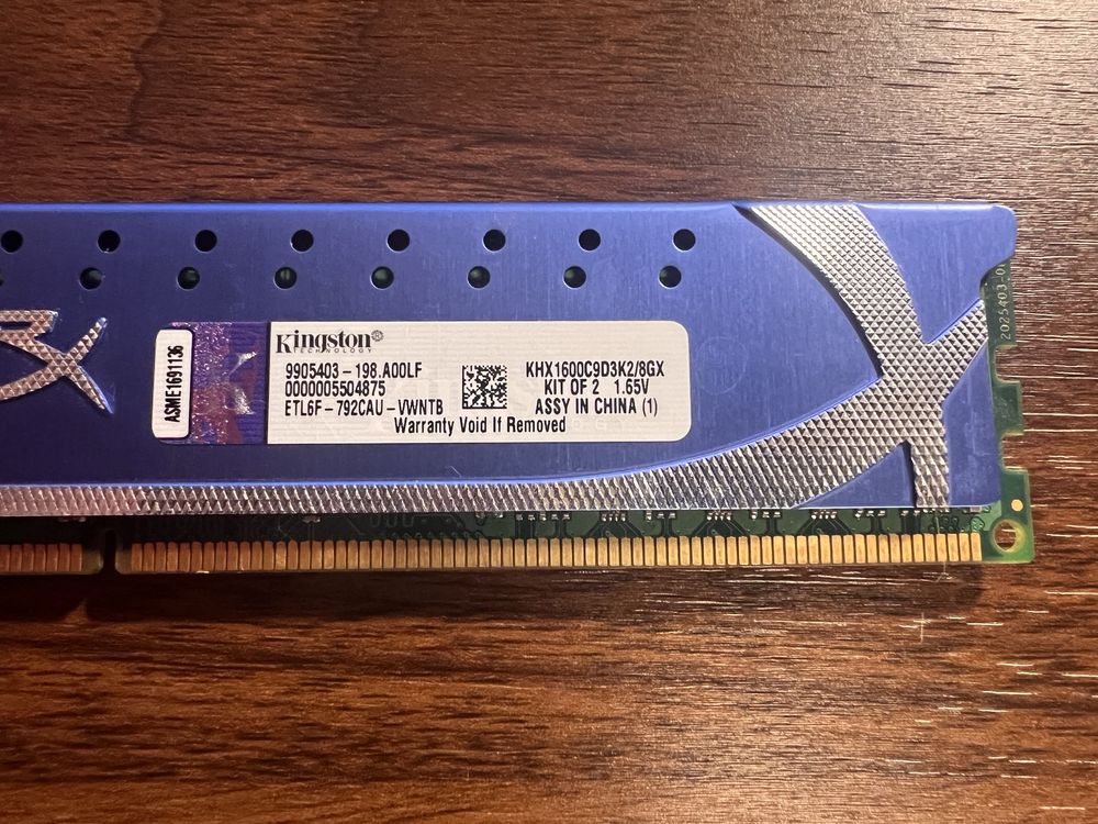 Игровая оперативная память для компьютера Kingston HyperX DDR3 4Gb