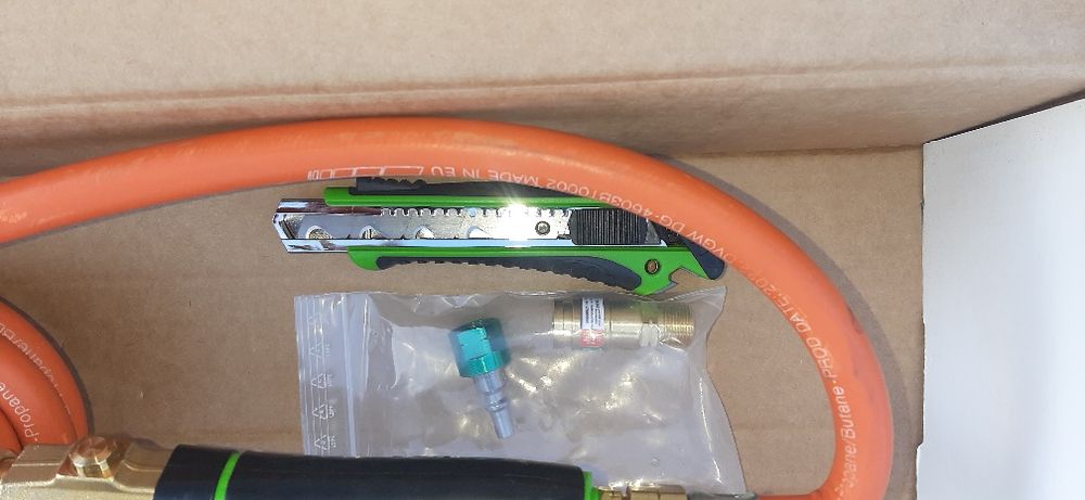 Sprzedam GRUN Palnik tytanowy dekarski tytanowy do pap TS 65 + wąż 10m