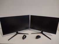 2x LG 24MP60G-B IPS 24” Full HD Stan idealny, oryginalne pudełka