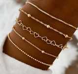 5 Pulseiras Douradas Novas