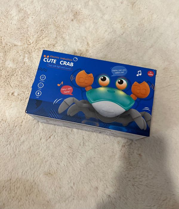 Caranguejo elétrico que anda sozinho brinquedo bebé
