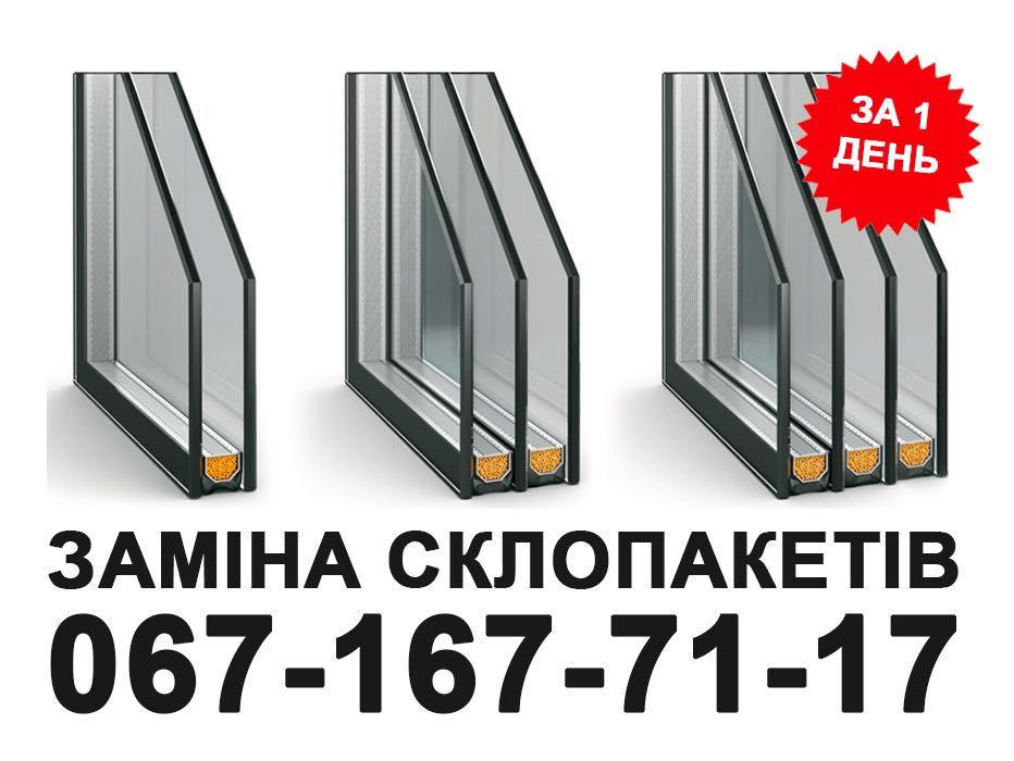 Якісна та швидка заміна склопакетів будь-якої складності