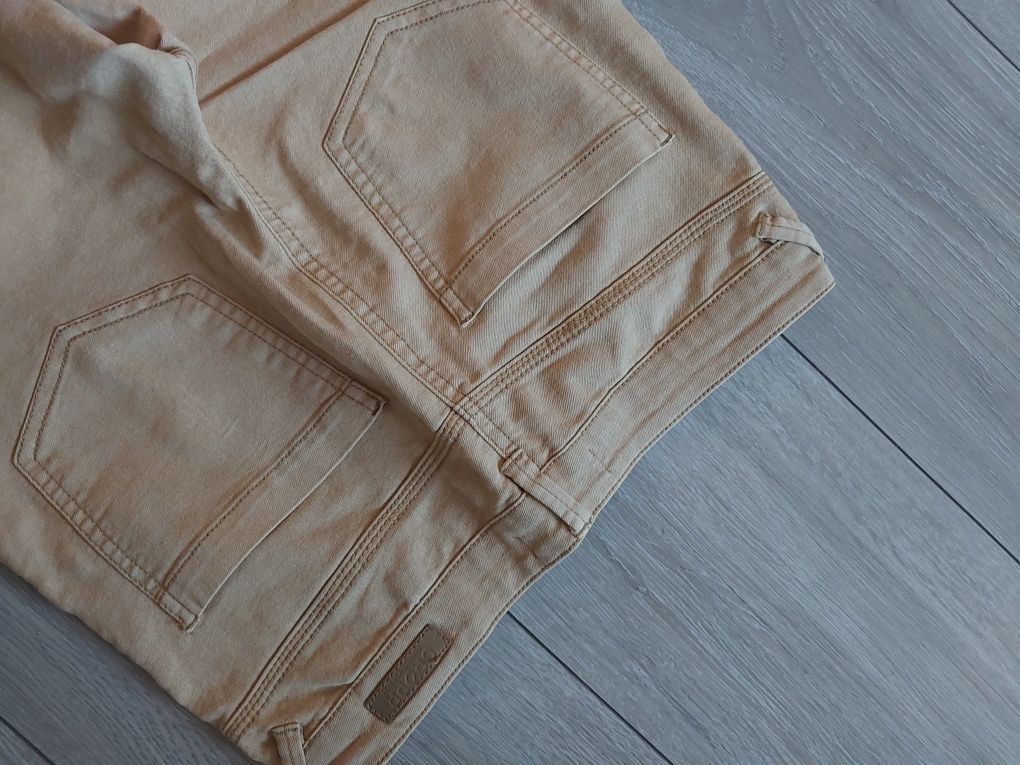 Spodnie dżinsy S,36 Cropp miodowe musztardowe rurki skinny