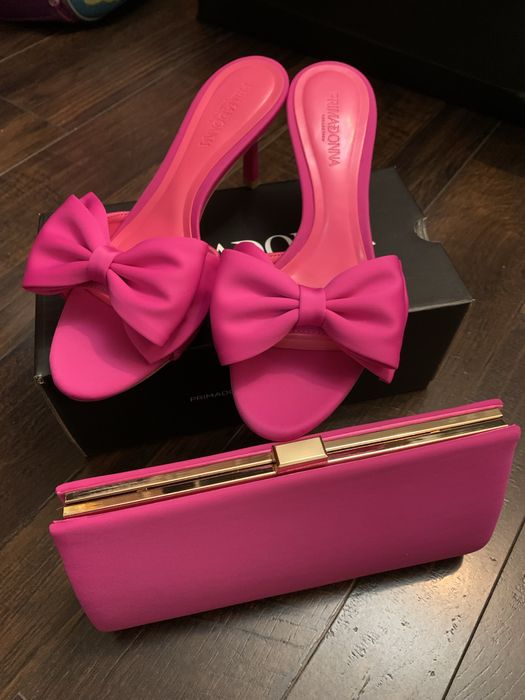 Шльопки мюлі святкові на підборах