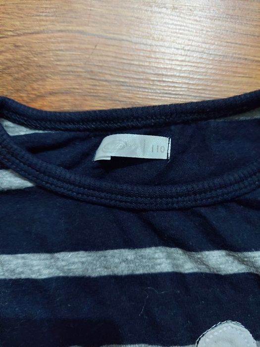 Bluzka w paski z reniferem r.110 swiąteczna