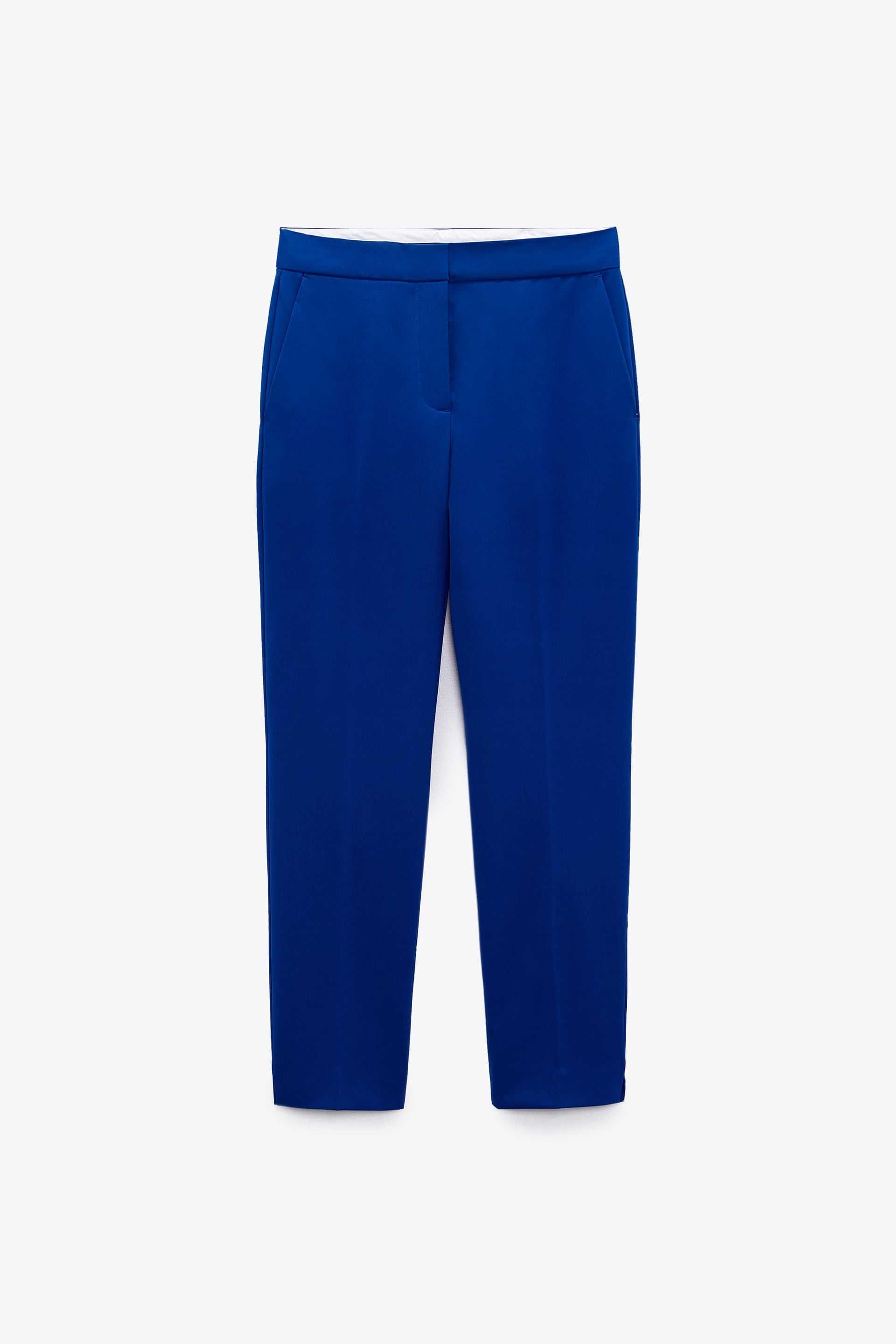 ZARA Luksusowy GARNITUR damski 34 XS intensywnie niebieski