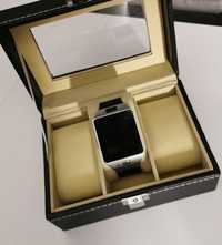 Zegarek Smartwatch do rozmów SIM karta smart kwadratowa koperta silver