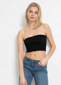 B.P.C czarna bluzka top bandeau ^40/42