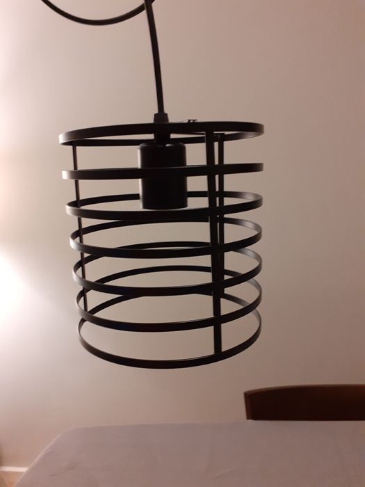 Candeeiro/ Abajur metalico vintage