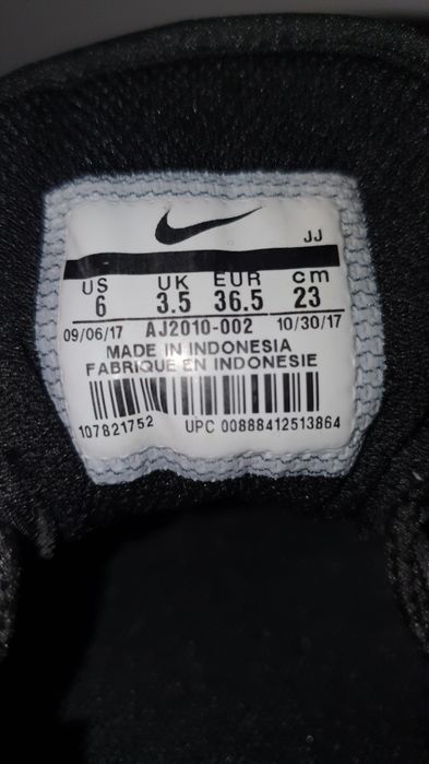 Sneakersy damskie czarne Nike Air Max Thea rozmiar 36.5  wkładka 23 cm