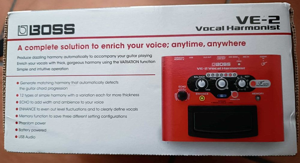 BOSS VE-2 Vocal Harmonist como novo