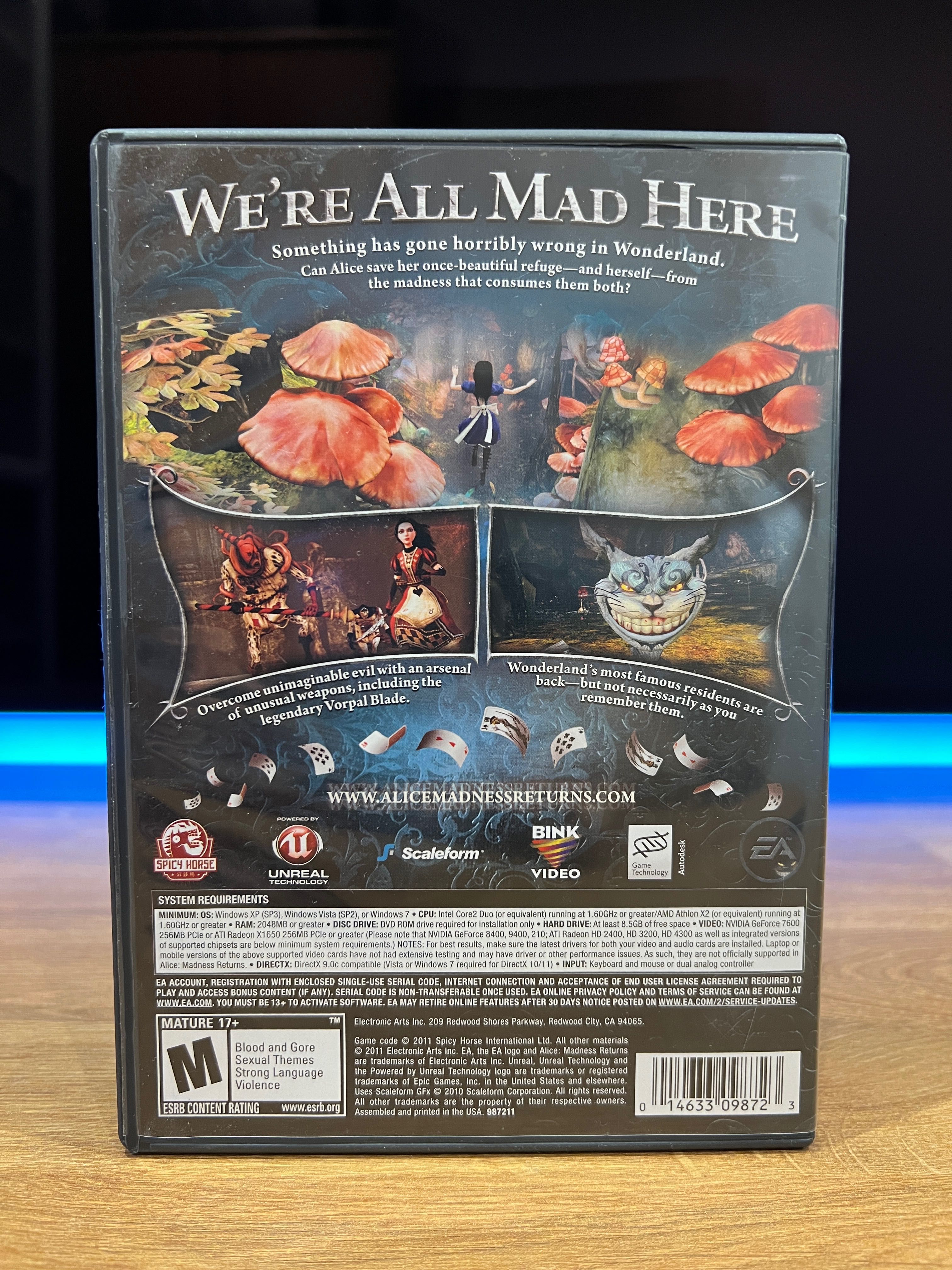Alice Madness Returns (PC EN 2011) DVD BOX ang premierowe wydanie