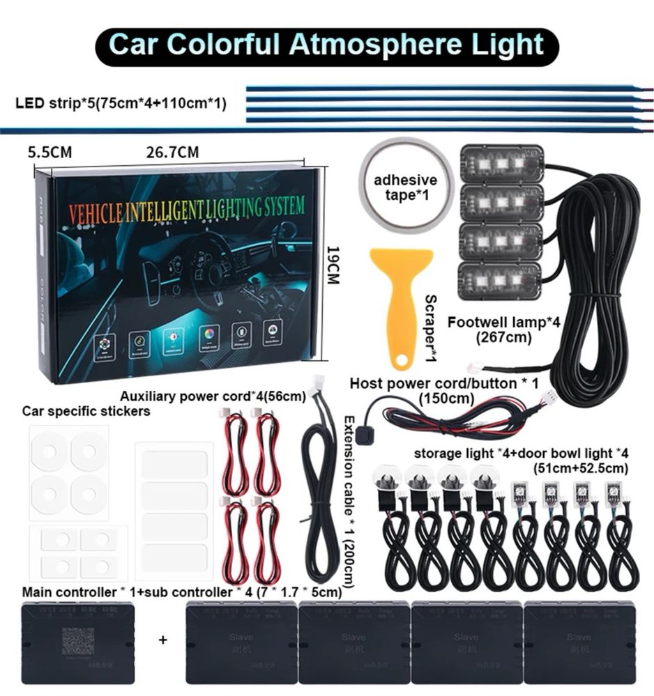 Контурная подсветка салона 18в1 Ambient rgd led