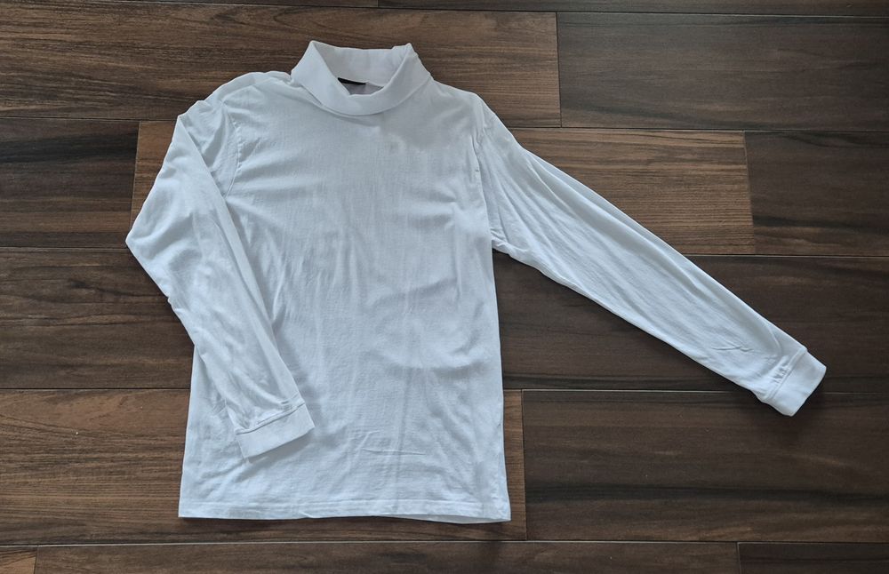 Biały golf męski L bawełna