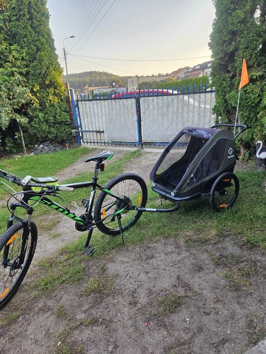 Przyczepka rowerowa / wózek dla dwójki dzieci