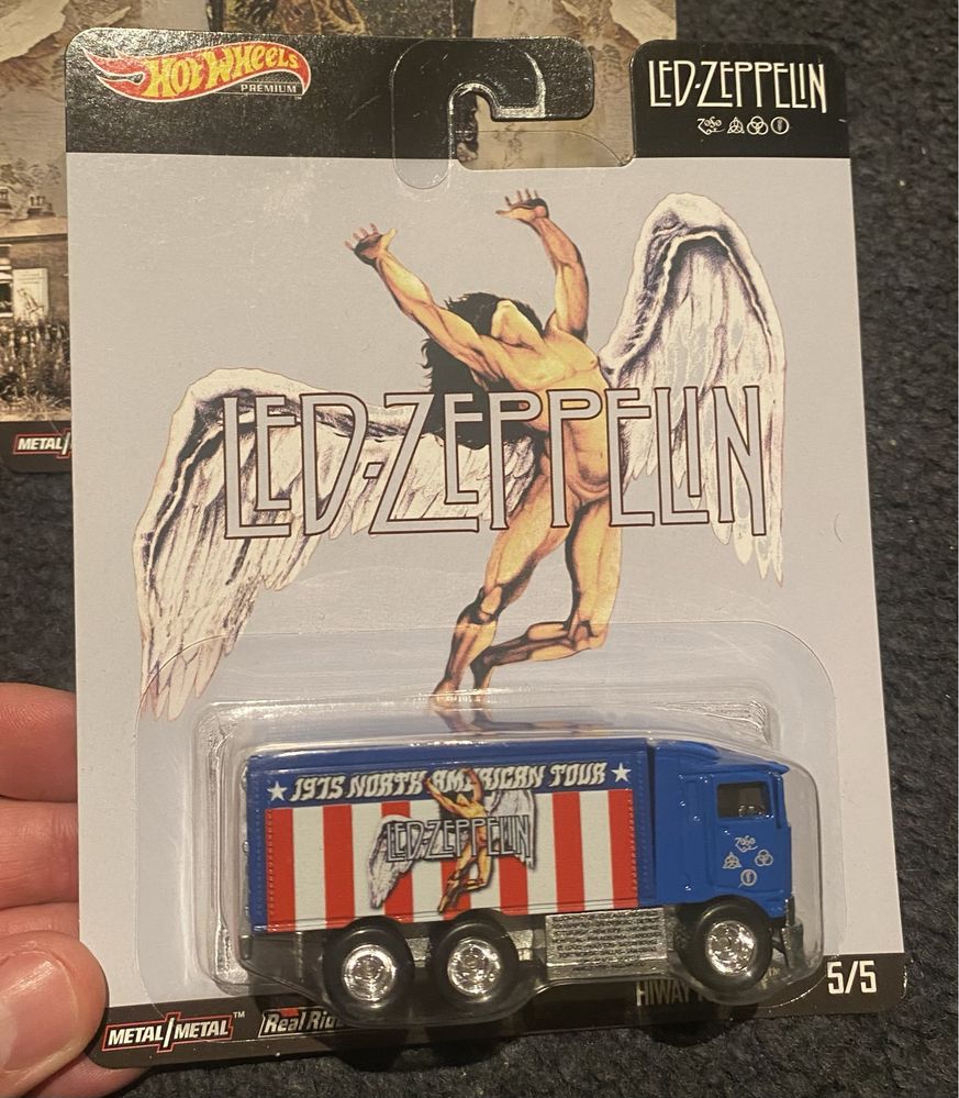 Hot Wheels Led Zeppelin coleção completa de 5 carrinhos