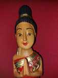 Kolekcja rzeźba drewniana azjatycka posąg Budda figurka