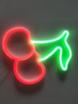 Led, Neon, ozdobą świecąca, zielony, czerwony