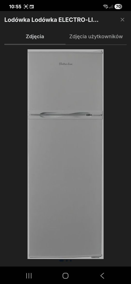 Lodówka ELECTO LINE BCD 138 130,4cm biała