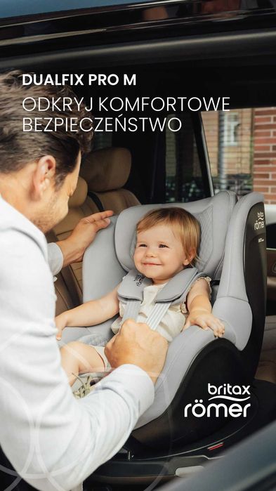 FOTELIK Samochodowy DUALFIX PRO M Odchylany Obrotowy Isofix