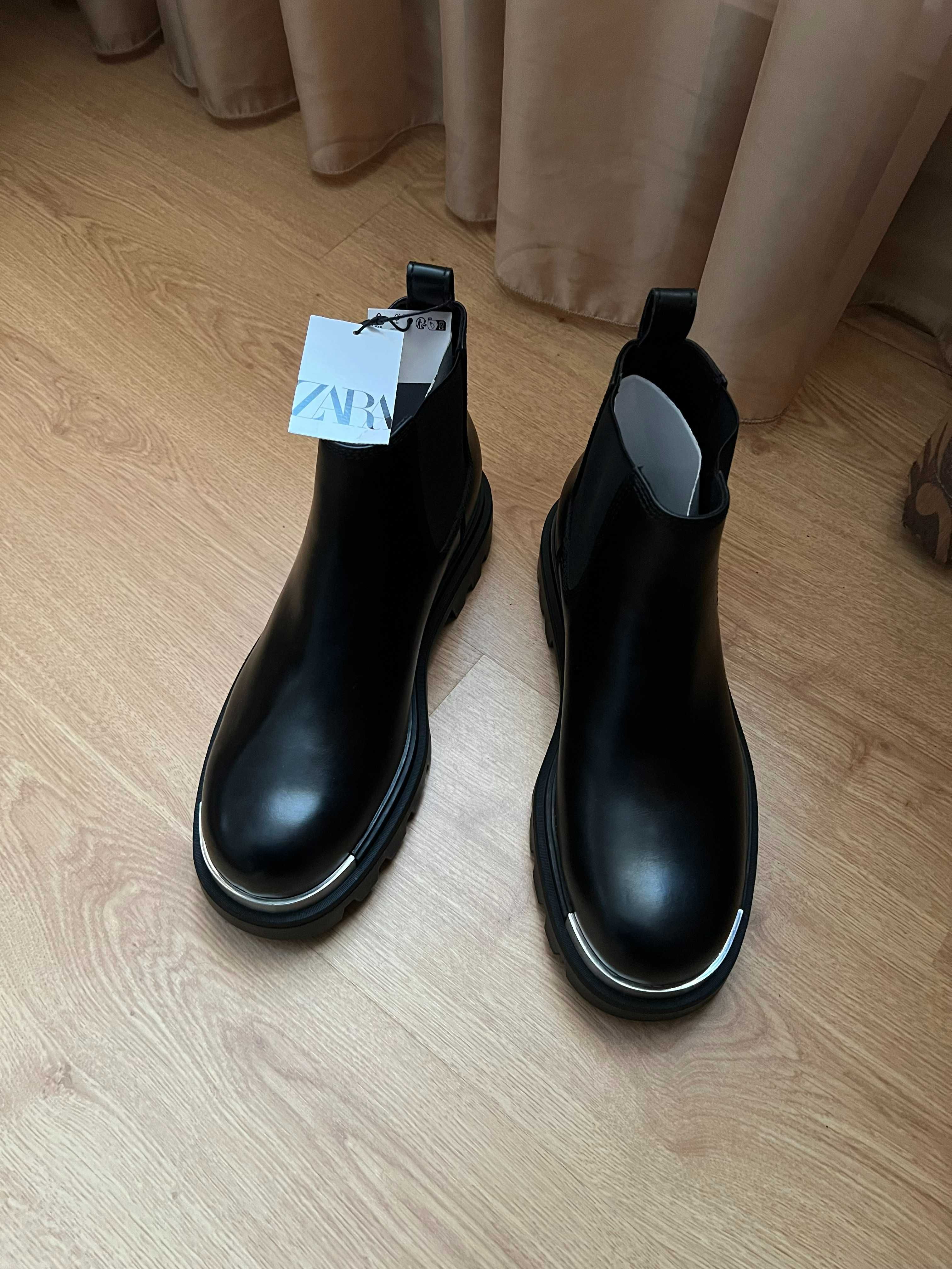 Чоловічі челсі Zara (р. 43) з металевими деталями