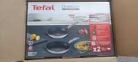 Tefal duetto +  komplet 2 patelnie (24 i 28cm) srebrny