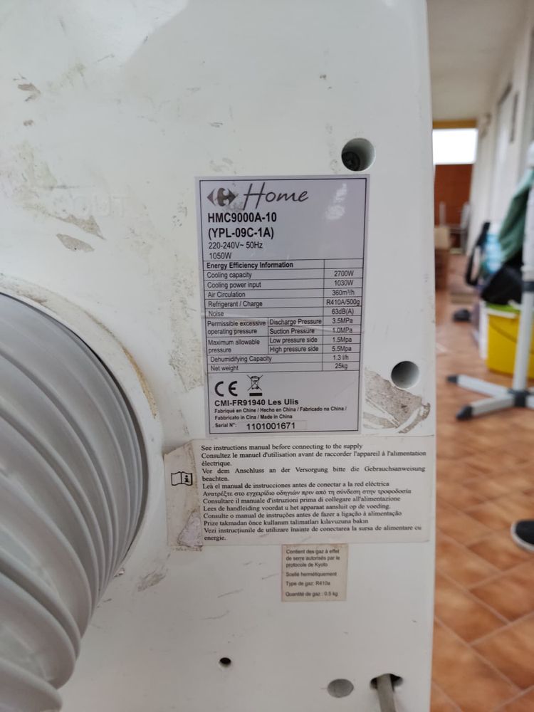 Ar Condicionado Portátil com Gás Frio  – Revisto